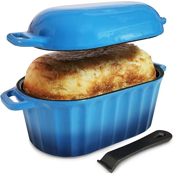 FANQIEW DUTCH OVEN ENAMELED CAST IRON BREAD PAN...