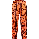Men's Camouflage Hunting Pants - Windproof Blaze Orange Outdoor Pants for Deer and Turkey Hunting