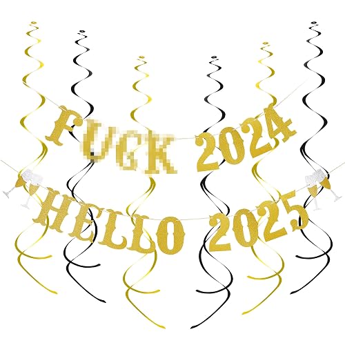 Gold Glitter Hello 2026 Happy New Year Banner Happy 2026 New Year Eve ...