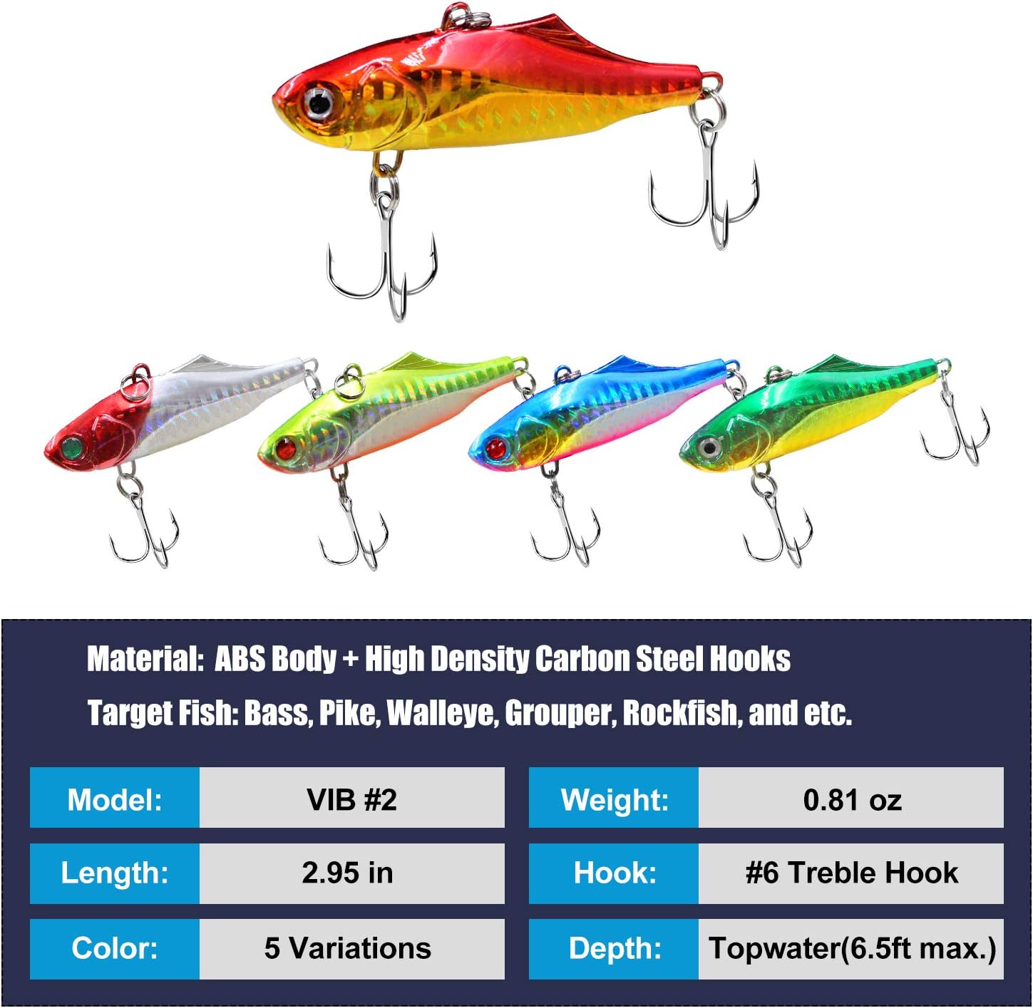 Saltwater Lures Set 9pcs, Lipless Crankbaits for Bass Lure Diving Lure Include Night Fishing Plugs 3” Bass Lures with Lifelike Coating and Strong Blood Slot Hook (VIB & Minnow 9PCs) : Sports & Outdoors