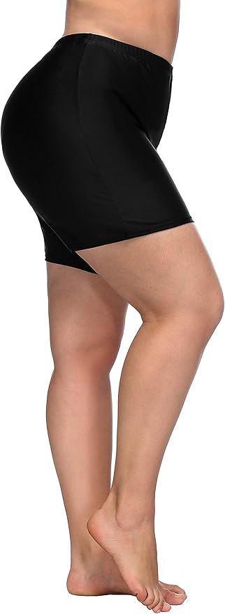 plus size swim shorts spandex