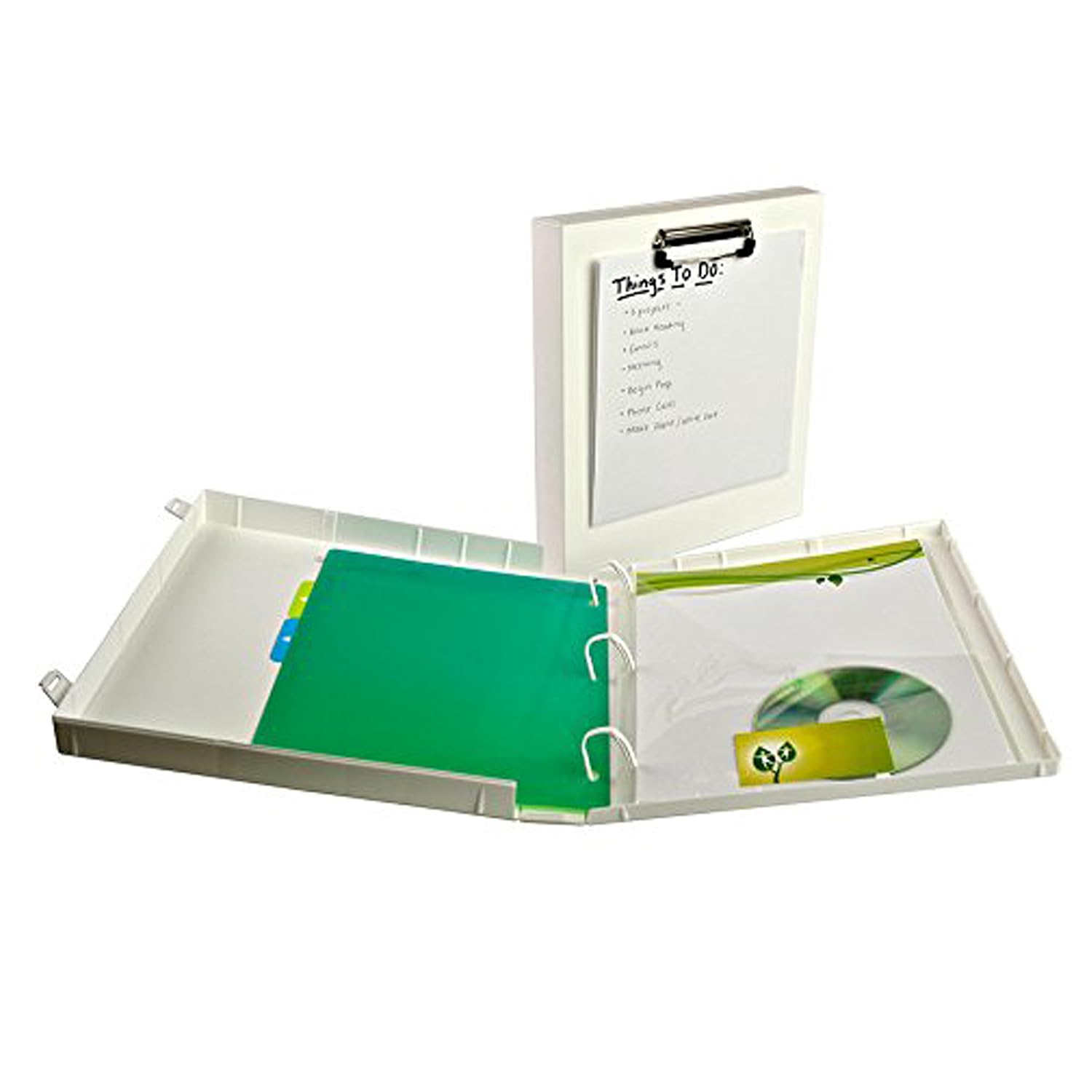 3 Ring Case Binder with Clipboard (White) Pack of 3 Amazon.co.uk