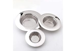 FEEKE Hair Catcher Shower Drain(3 Pack), Bathtub Drain Cover, Sink Tub Drain Stopper, Sink Strainer for Kitchen and Bathroom, Hair Stopper for Bathtub Drain Cover Size from 2.13'' to 4.5''.