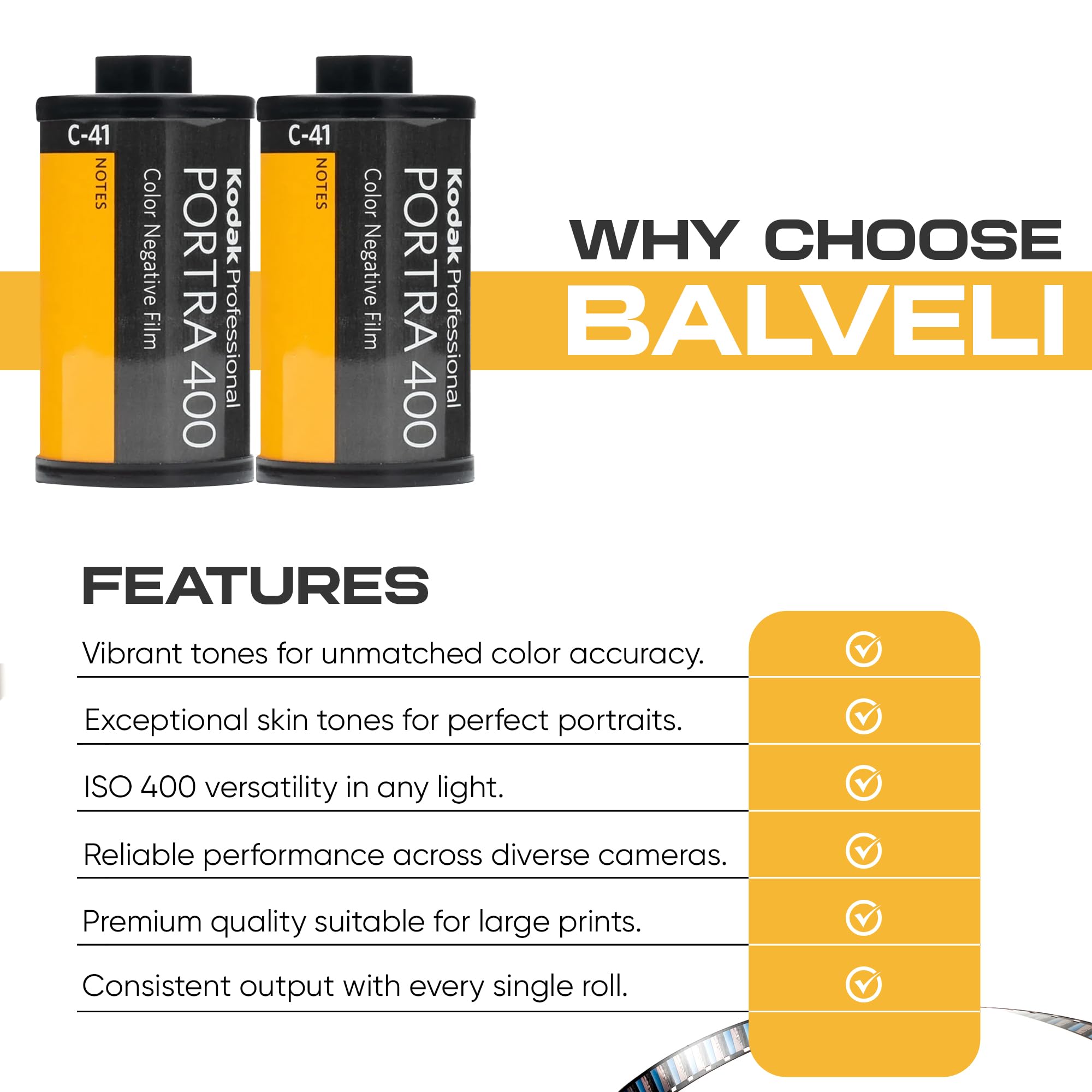 Kodak Portra 400 Film - 2 Pack of 36exp Rolls for 35mm Cameras