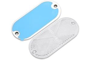 MFC PRO 2Pcs Plastic Oval Stick-on Reflector (White)