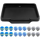 Golf Ball Tray with 18 Foam Golf Balls - Excellent Durability and Stability for Indoor and Outdoor Training - Compatible with All Hitting Mats
