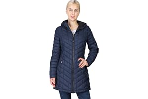 Outdoor Ventures Women's Maryan Hooded Ultra Lightweight Warm Thermolite Long Puffer Coat