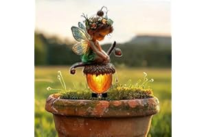 Acrylic Bohemian Fairy Garden Decor Stakes - for Courtyard, Lawn, Indoor Potted Plants & Bonsai | Ideal Outdoor/Indoor Garden