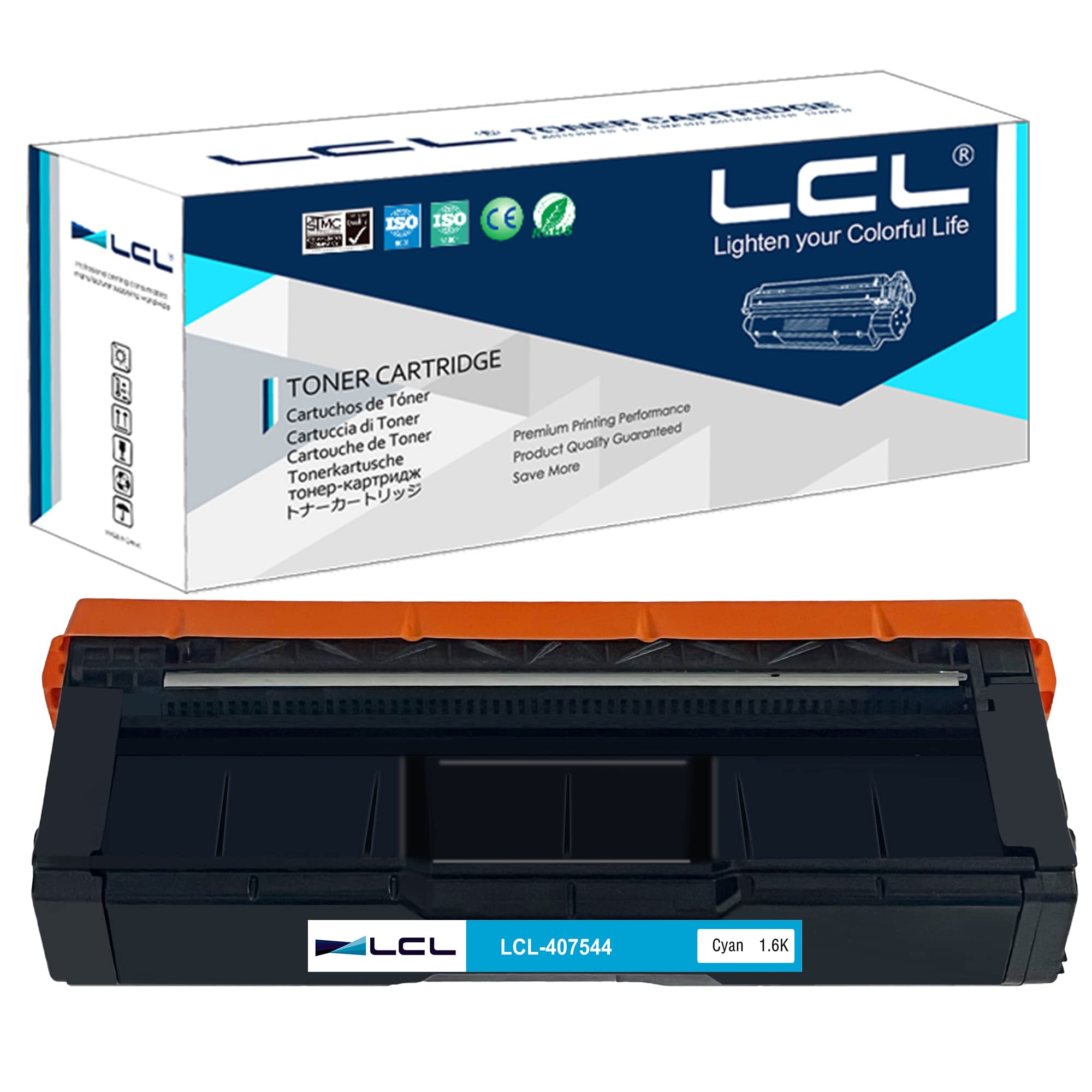 LCL Remanufactured Toner Cartridge 407544 sp c250 sp c250dn sp c250sf SP C261SFNW (1Cyan) Replacement for Ricoh sp c250 sp c250dn sp c250sf SP C261SFNW