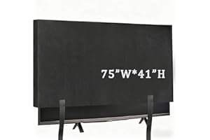 XUCFEAIS TV Boxes for Moving, Dust Anti-Scratch TV Moving Cover Fits 70"-75" TV with Bottom Strap for Moving or Protecting TV or Other Furniture(Black 75")