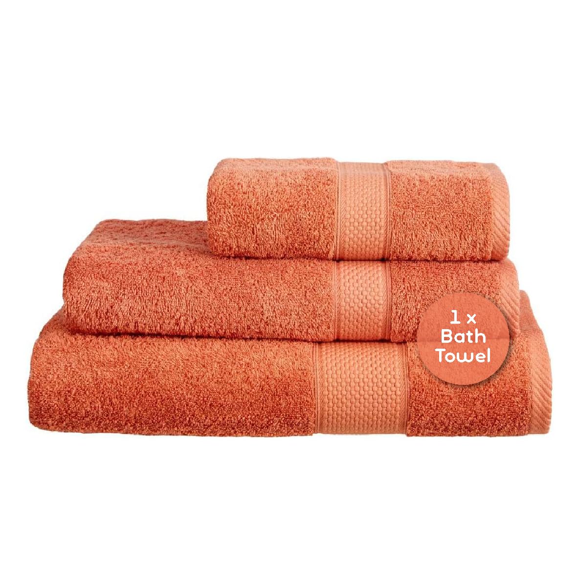 Linens Limited Turkish Cotton Bath Towels, Large Bath Sheet for Shower, Beach and More, Soft and Luxurious, Super Absorbent, Machine Washable (Terracotta)