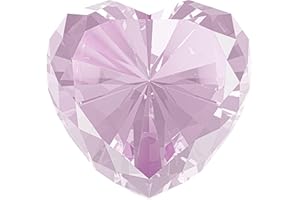 QIANWEI Pink Crystal Diamonds Paper Weights with Gift Box, 80mm Hot Pink Heart Shape Real Crystal Diamond Glass Gems Paperweight, Big Diamonds Birthday Anniversary for Women Her Valentine's Day Gifts