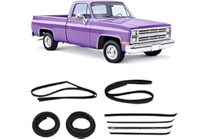 KUNCAIISH Front Door Window Rubber Trim Felt Seal Weatherstrip Kit, Compatible with GMC Suburban Jimmy Chevy Blazer Suburban 
