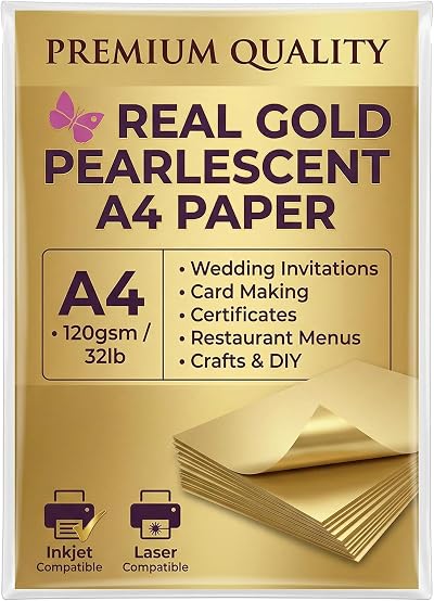 Syntego Premium Pearlescent Paper A4 120gsm 10 Sheets - Inkjet & Laser