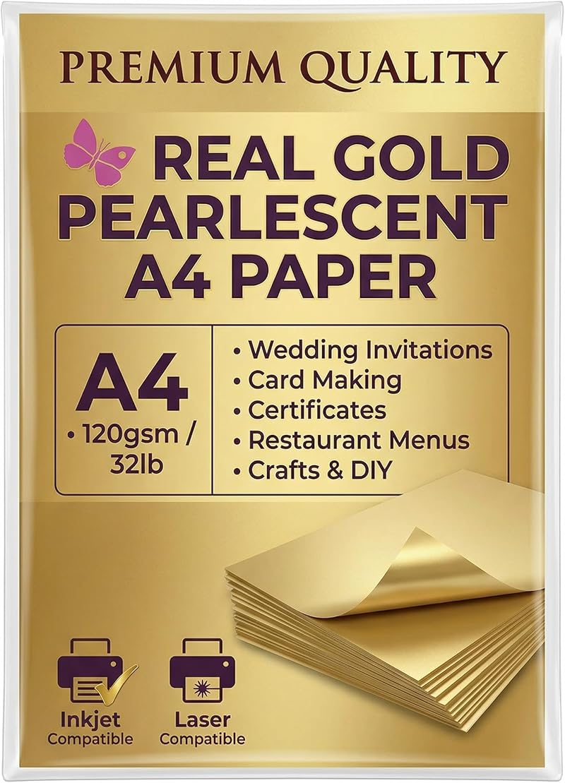 Syntego Premium Pearlescent Paper A4 120gsm 10 Sheets - Inkjet & Laser