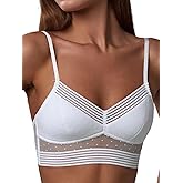 Bralettes for Women Lace Low Back Bras Wireless Unlined Bralette Comfy Bra Sexy Lingerie Adjustable Straps