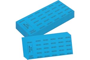 SHIQIKEJIPTY 200 Pieces Basket Tickets Auction Chinese Ticket Raffle Tickets Sheets Blue 4"×9" 200 Numbers for Drink Door Prize Fundraiser Silent Carnival Penny Auction Events (200)
