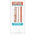 Thinkbaby SPF 30 Sunscreen Stick – Safe, Natural, Water Resistant Sun Cream for Babies, Kids & Adults – Vegan, Mineral UVA/UV