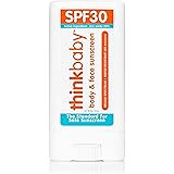 Thinkbaby SPF 30 Sunscreen Stick – Safe, Natural, Water Resistant Sun Cream for Babies, Kids & Adults – Vegan, Mineral UVA/UV
