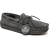 Minnetonka Men's Plaid Lined Hardsole - Moccasin Slippers