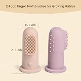 Moonkie Baby Toothbrush Finger Toothbrush Oral Cleaner Kit 2 Pcs Blush Pale view 2