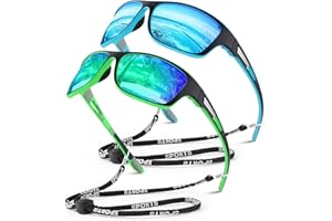 WEAROYO Polarized Sports Sunglasses for Men Women,Fishing Driving Rectangular Goggles UV400 Protection