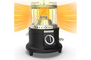 Karveden Propane Heater for indoor use, Patio Tent Propane Heater, Portable Heater for Outdoor Use Ice Fishing Hunting Survival Emergency, Black