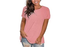 ATTINE Business Casual Tops for Womens, Women Gradient Summer Casual Top Short Sleeve Shirts O Neck Business Casual Tops