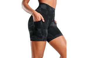 CRZ YOGA Butterluxe Biker Shorts Pockets 5" - High Waisted Volleyball Workout Athletic Yoga Womens