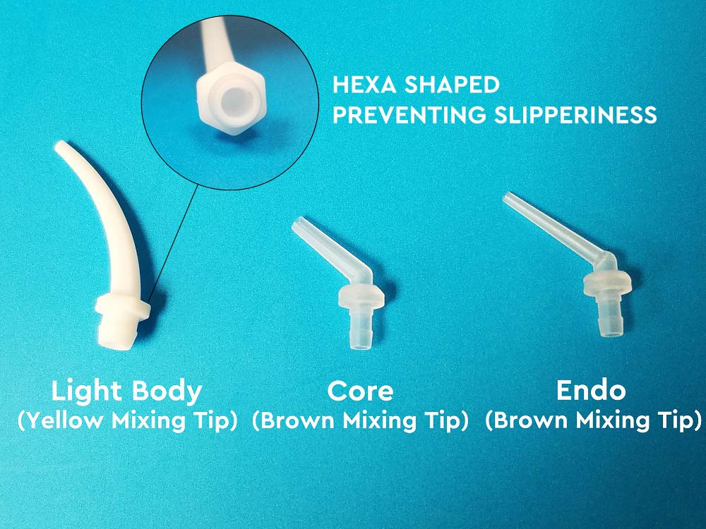 500pcs Intra Oral Tips Endo for Dental Brown Core Material