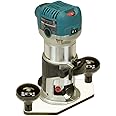 Woodhaven 8361 Trim/Compact/Palm Router Baseplate w/ 2" Bit Hole for Makita RT0701C, XTR01Z, DRT50ZX4 or MLCS compact router Durable Solid White Phenolic, w/Hardware Made in the USA
