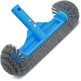 TidyMister 12.5 in Round-End Pool Brush Head | pool scrub brush, rounded ends and sturdy bristles clean walls, tiles, floors, steps and spas
