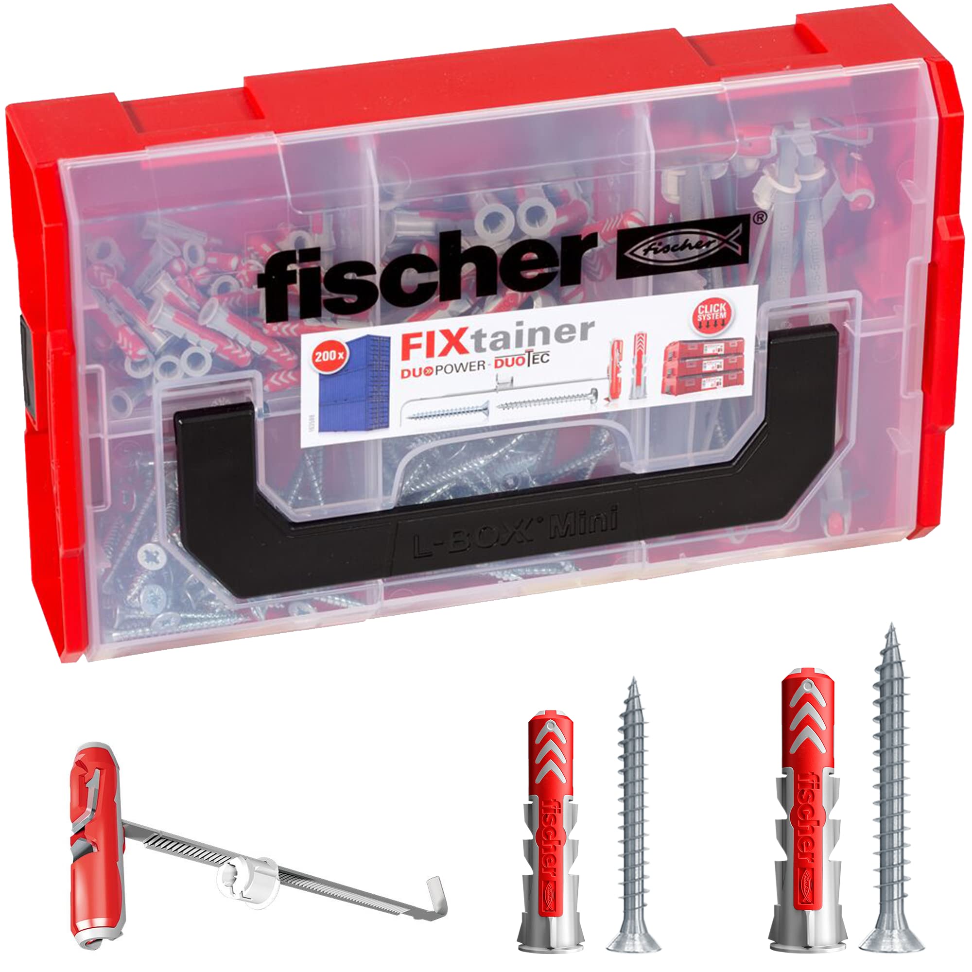 fischer FixTainer - DuoPower/DuoTec + Screws (200)