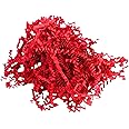 MTBHY Paper Shred Filler - 1/2LB Red Crinkle paper filler, Crinkle Cut for Gift Wrapping, Basket Filling, Birthdays, Weddings, Anniversaries, Valentines Day, and other occasions