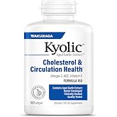 Kyolic Age Cholesterol &amp; Circulation Health* Omega 3, 180 Softgel | Cholesterol and Circulation Health, for Cardiovascular Support*, Aged Garlic Extract and Fish Oil with Omega-3s, EPA and DHA
