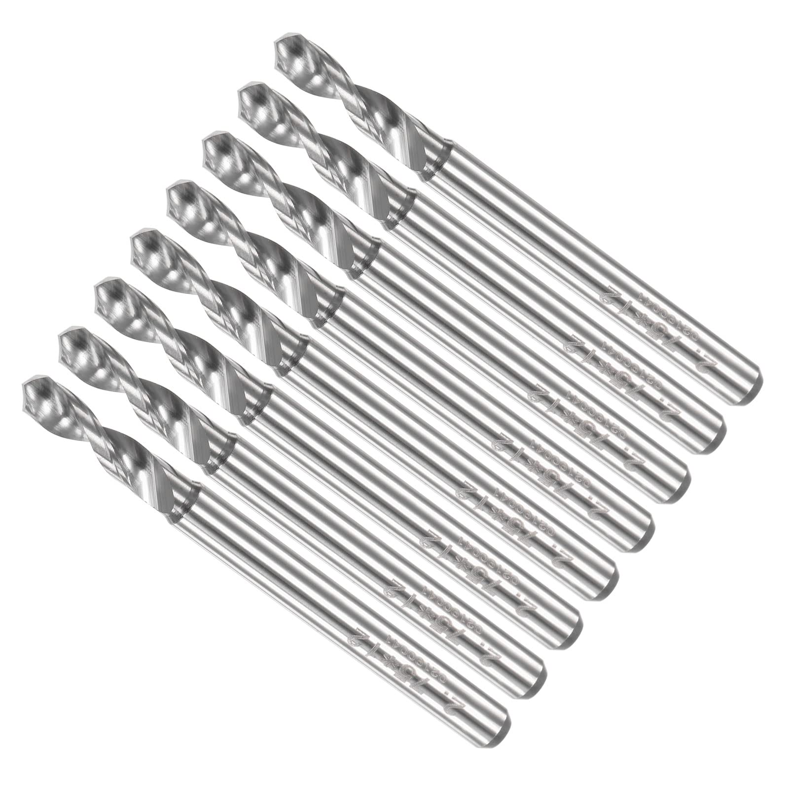 CoCud PCB Drill Bits, 2.75mm Diameter 1/8" Shank, Solid Tungsten Carbide Precision Drilling - (Applications: for Print Circuit Board CNC Engraving), 8-Pieces