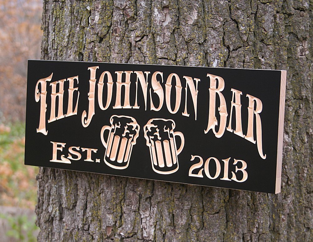 Bar Sign Gift For Him Pool Hall Sign Personalized Wood Sign