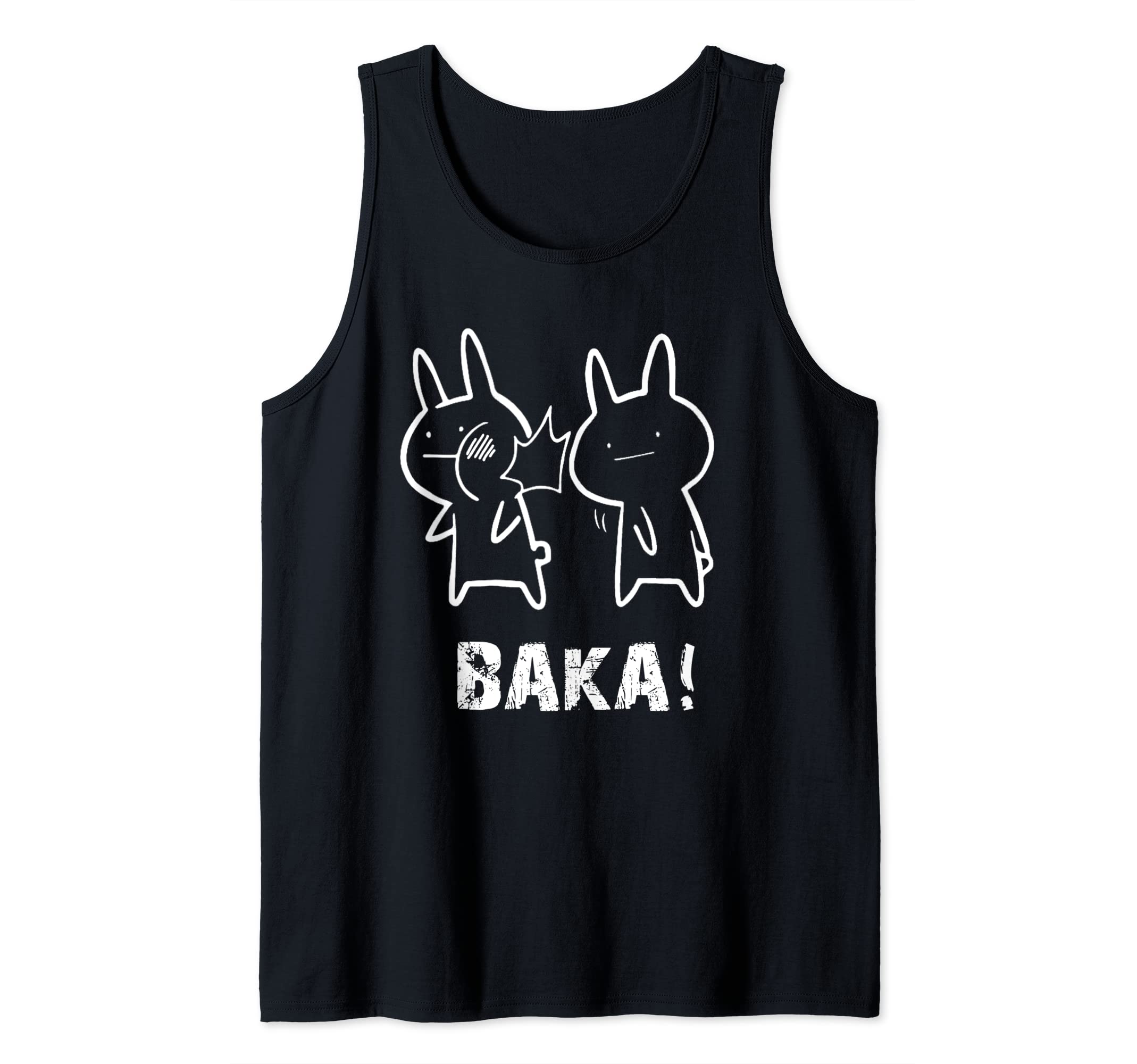 Funny Japanese Baka Cute Anime Baka Rabbit Slap Tank Top