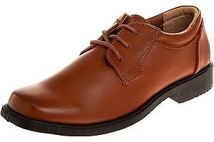 Josmo Boys Dress Shoes - Classic Laceup Oxford Casual Dress Formal Shoes - Black (Toddler/Little Kid 7-13/Big Kid 1-6)