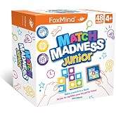 FoxMind Match Madness Junior - Pattern Matching Puzzle Game for Kids | Quick 4-Player Block Game, 48 Progressive Logic Challenges, Visual Recognition and Fine Motor Skills Development for Ages 4+