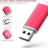 KOOTION 128GB USB 2.0 Flash Drive Red with LED Indicator view 4