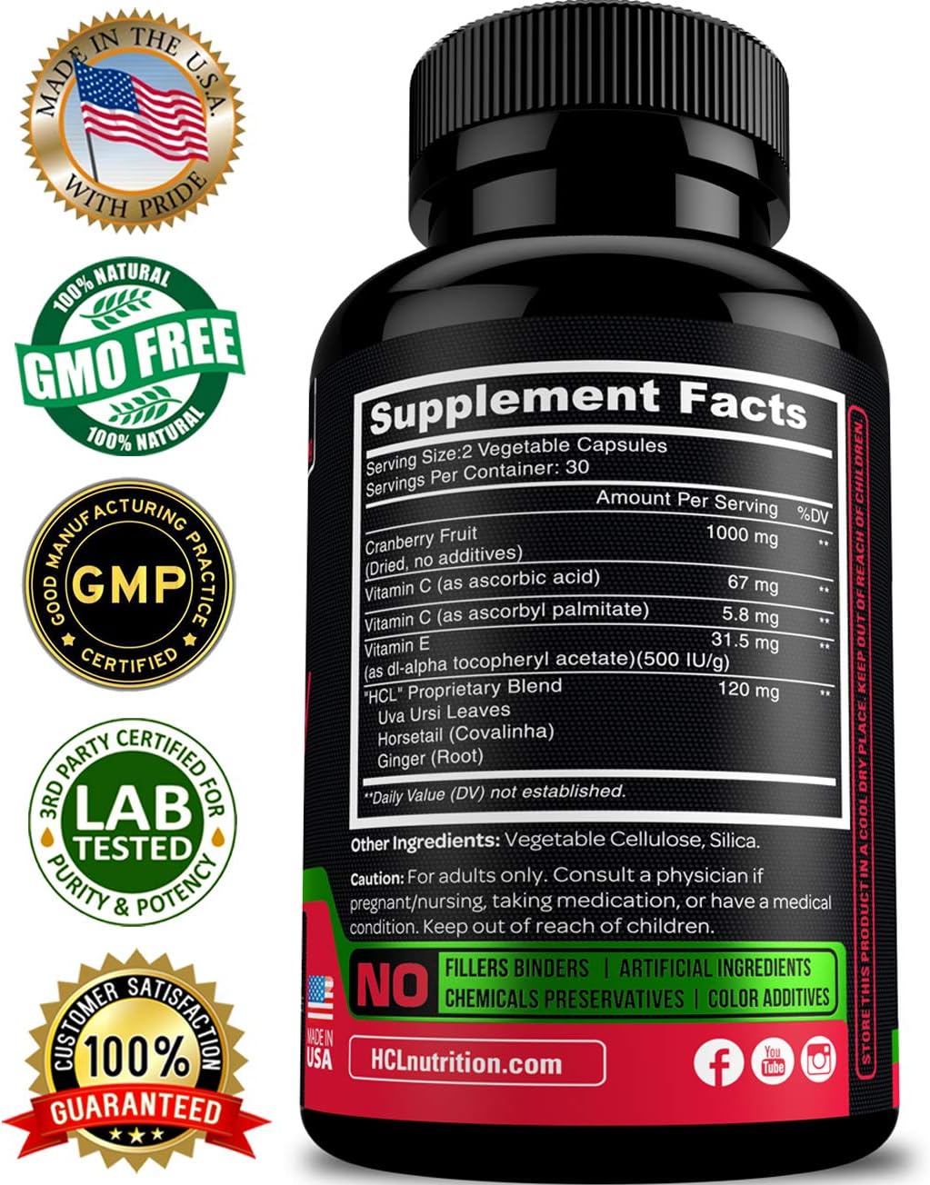 Cranberry Extract Pills Super Strength 501 Whole Fruit Concentrate