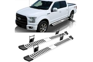 KKoneAuto 6Inch Running Boards Compatible with 2015-2021 F150 Crew Cab Running Boards, 2017-2021 F250/F350 Super Duty Crew Cab Running Boards, Aluminum Side Steps OE Style Nerf Step Bars, Chrome