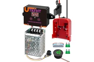 UTKFHT Upgrade Power Wheel Battery Adapter Kit Compatible with Milwaukee M18 18V Battery with Low Voltage Protector, Battery Conversion Kit for DIY Radio Controlled Truck, Robotics and Car Toys