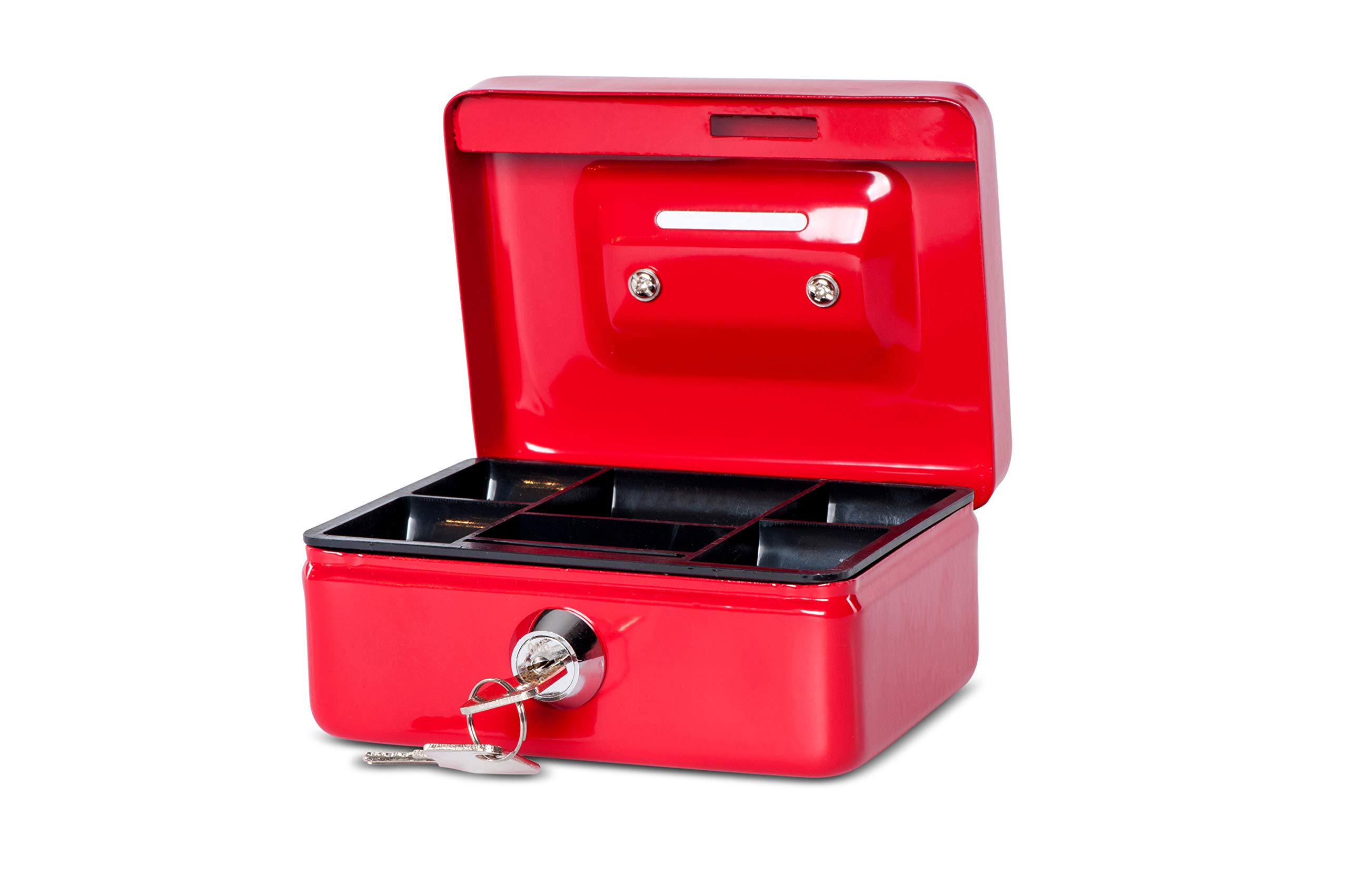 MAUL Cash Money Box with Coin Slot, Cylinder Lock with 2 Keys, 125 x 95 x 60 mm