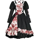 ZZEQYG Womens Bloody Bride Costume Dress Kawaii Gothic Lolita Dress Anime Doll Costume