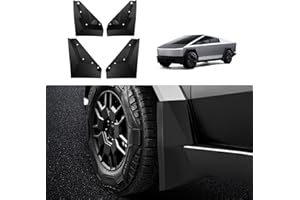 Motrobe 2024 2025 Tesla Cybertruck Mud Flaps Splash Guards [No Drilling Required] Tire Protection Fender OEM ABS Cybertruck Accessories Set of 4