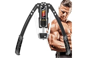 EAST MOUNT Twister Arm Exerciser with Counter Display-Adjustable 22-440lbs Hydraulic Power, Home Chest Expander, Shoulder Muscle Training Fitness Equipment, Arm Exercise Strengthener