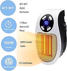 450W Mini Space Heater With Temperature