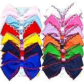 12PCS 5 Inch Hair Bows for Girls Alligator Clips Grosgrain Ribbon Unicorn Rainbow Big Bows Clips Hair Barrettes Accessories for Little Girls Kids Toddlers Teens